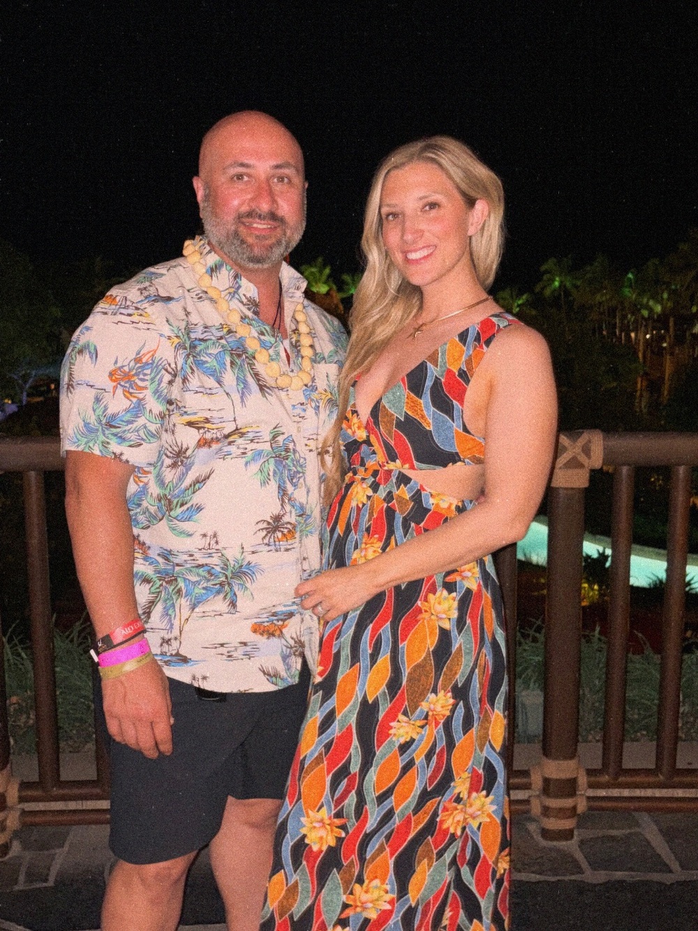 Colorful Wave-Print Cutout Maxi Dress